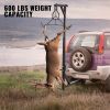 VEVOR Hitch Mounted Deer Hoist, 600lbs Capacity Hitch Game Hoist, 2'' Truck Hitch Deer Hoist with Winch Lift Gambrel Set, Foot Base, Adjustable Height