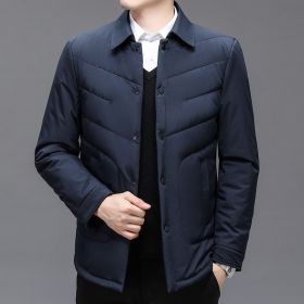 Cardigan Solid Color Plus Size Coat (Option: 8399 Blue-L)