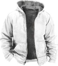 Cross Border Multi-color Solid Color 3D Printing Digital Printing Hooded Sweater Brown Lining Cotton-padded Jacket (Option: Pattern 8-M)