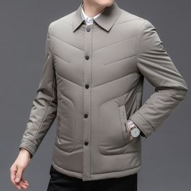 Cardigan Solid Color Plus Size Coat (Option: 8399 Khaki-M)