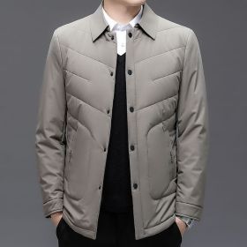 Lightweight Cotton Coat Warmth Retention Material Cropped Cotton Jacket (Option: Khaki-175)
