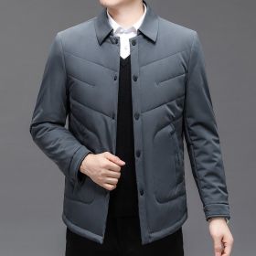 Cardigan Solid Color Plus Size Coat (Option: 8399 Gray-XL)