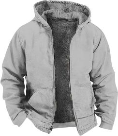 Cross Border Multi-color Solid Color 3D Printing Digital Printing Hooded Sweater Brown Lining Cotton-padded Jacket (Option: Pattern 10-L)