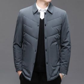 Lightweight Cotton Coat Warmth Retention Material Cropped Cotton Jacket (Option: Gray-180)