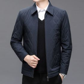 Cardigan Solid Color Plus Size Coat (Option: 8377 Blue-XXL)