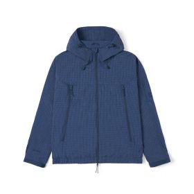 Thin Style Stormsuit With Three Defense Standing Collar Hood (Option: Blue-3XL)