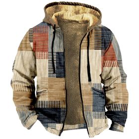 European And American Multi-color Pattern 3D Digital Printing Hooded Cotton-padded Jacket (Option: Pattern 2-XS)