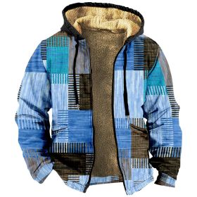 European And American Multi-color Pattern 3D Digital Printing Hooded Cotton-padded Jacket (Option: Pattern 3-S)